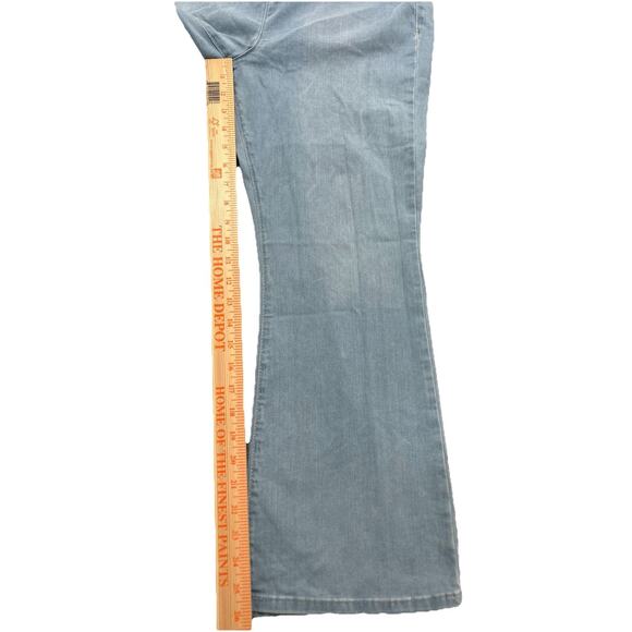 Free People We The Free In My Feelings Mid Rise Crop Boot Light Blue Large - Picture 4 of 11